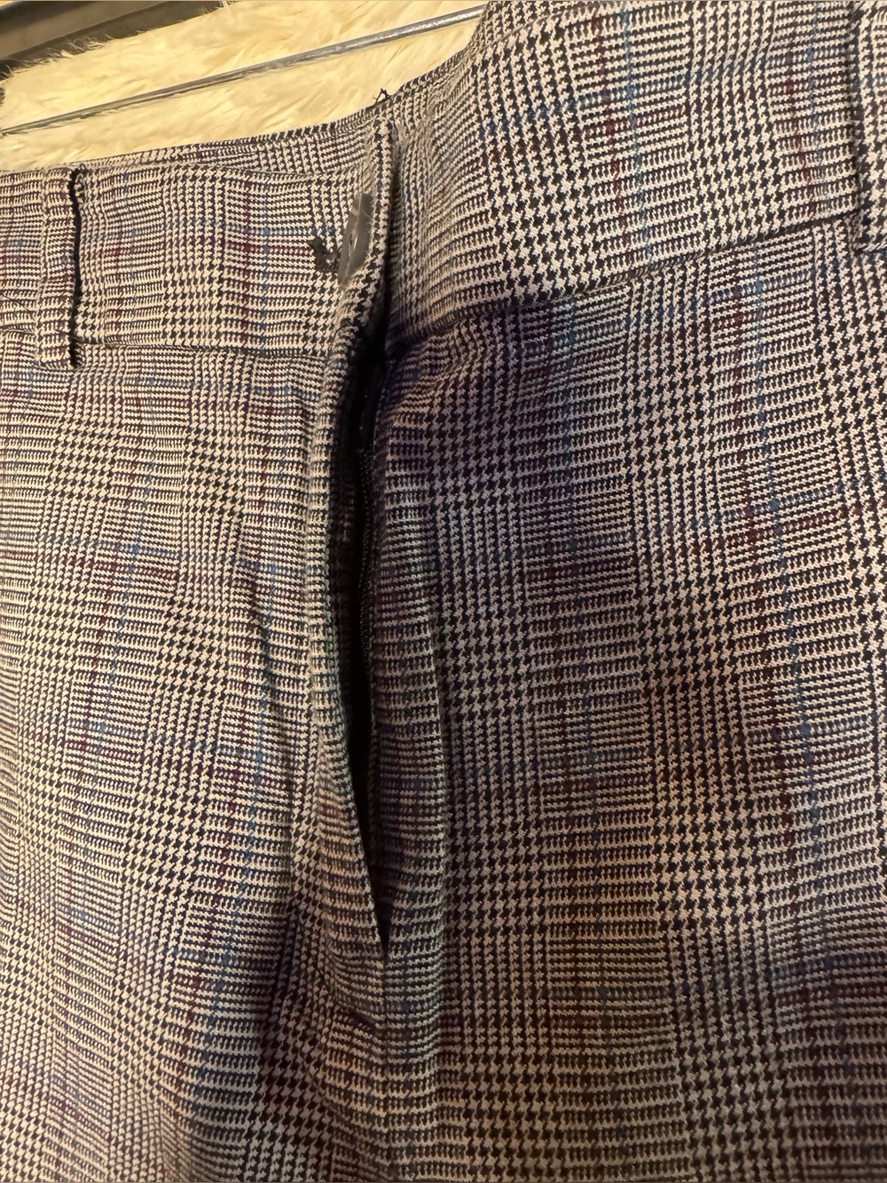 LOFT High Waist Skinny Plaid Pants size 10 - Picture 4 of 5